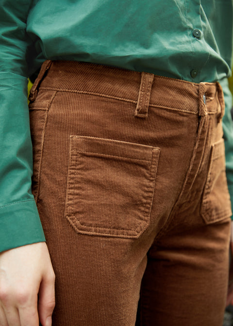 All Aboard For Corduroy Flare-Leg Pants-2