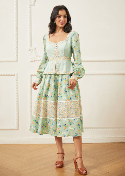 GUNNE SAX for ModCloth Lilly Corselette Midi Dress-6