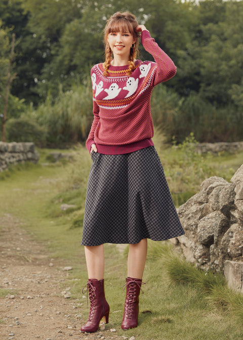 You've Been Ghosted Fair Isle Sweater-4