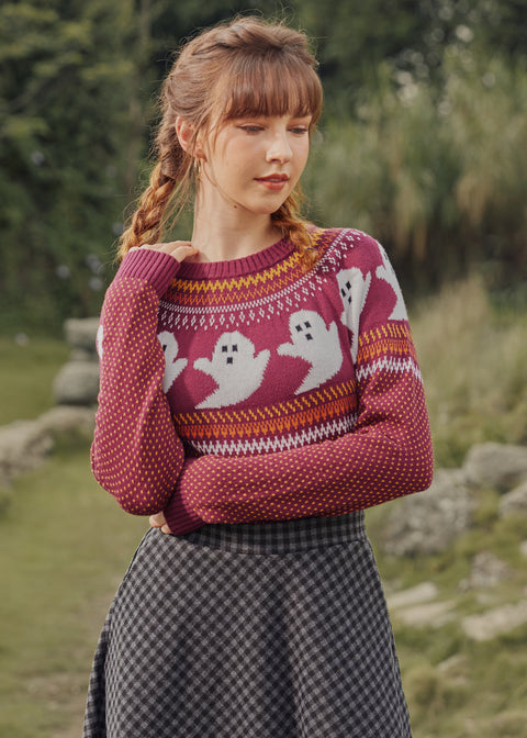 You've Been Ghosted Fair Isle Sweater-6