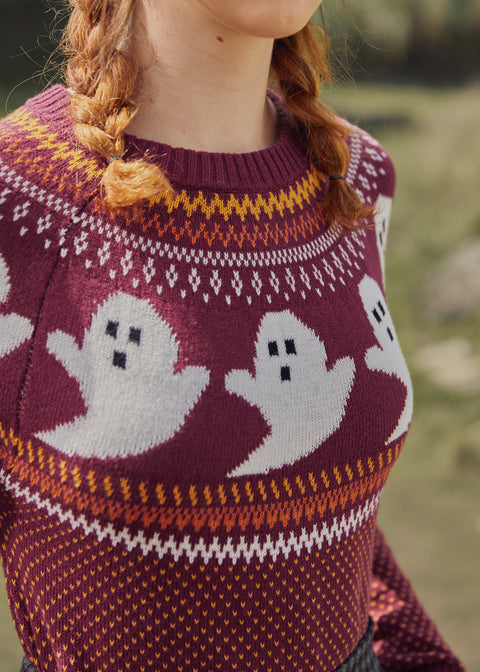 You've Been Ghosted Fair Isle Sweater-1