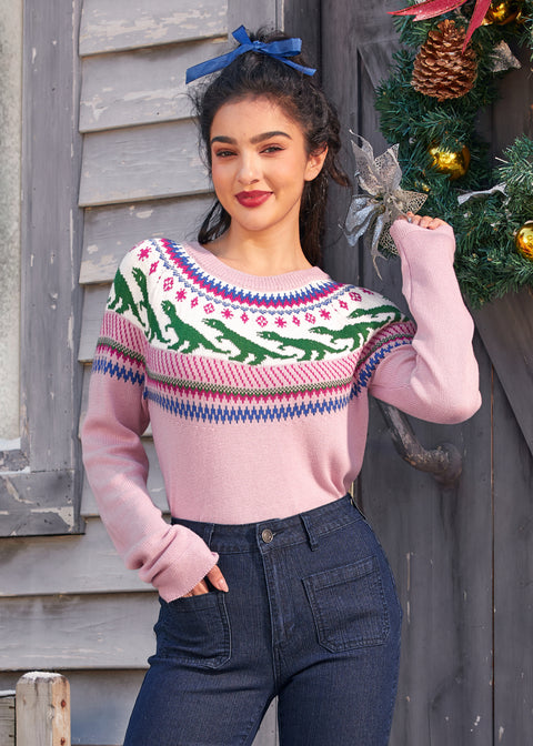 Retro Charm Raglan Sweater-2