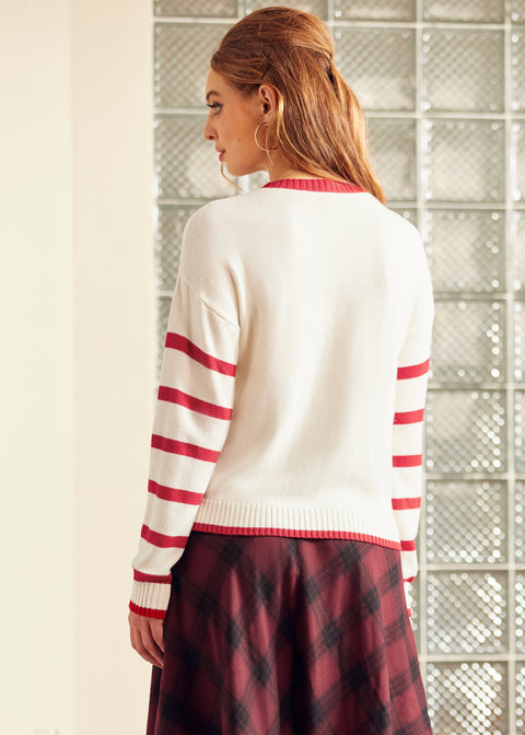 Timeless Striped Tapestry Crewneck Sweater-2