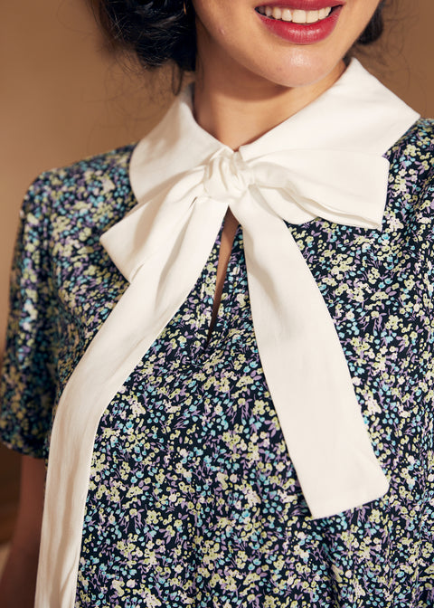 Positive First Impressions Tie-Neck Blouse-1