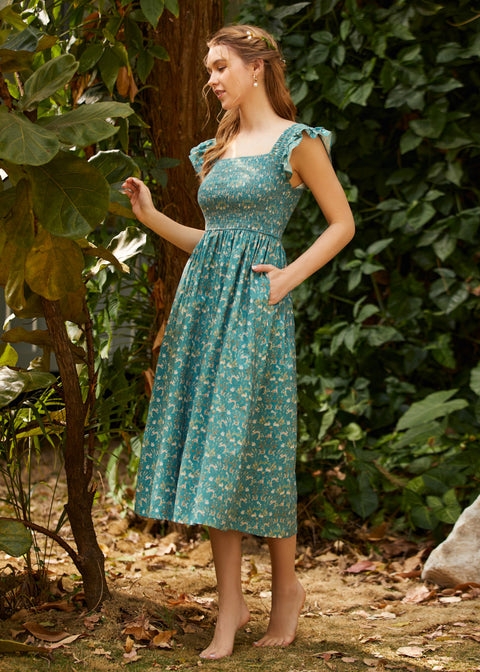 Flair and Square Babydoll Dress-5