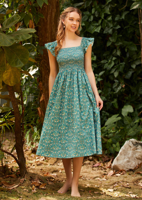 Flair and Square Babydoll Dress-6