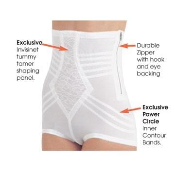 High Waist Firm Shaping Panty with Zipper with Hook and Eye | Style 6101-1