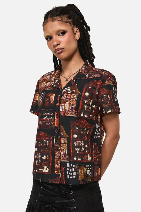 Covenstead Goth Print Blouse-2