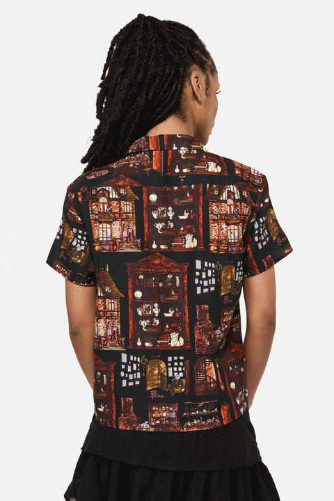 Covenstead Goth Print Blouse-3