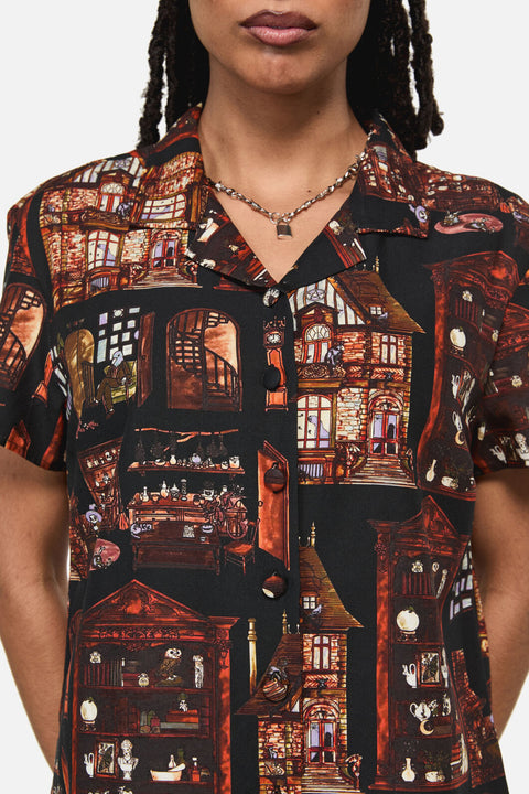 Covenstead Goth Print Blouse-1