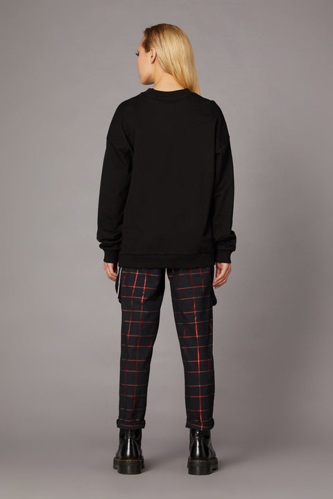 Vampire Print Sweatshirt-2