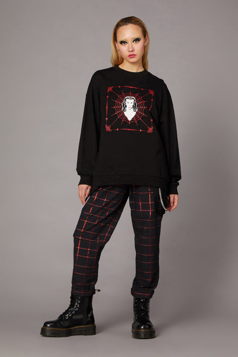 Vampire Print Sweatshirt-3