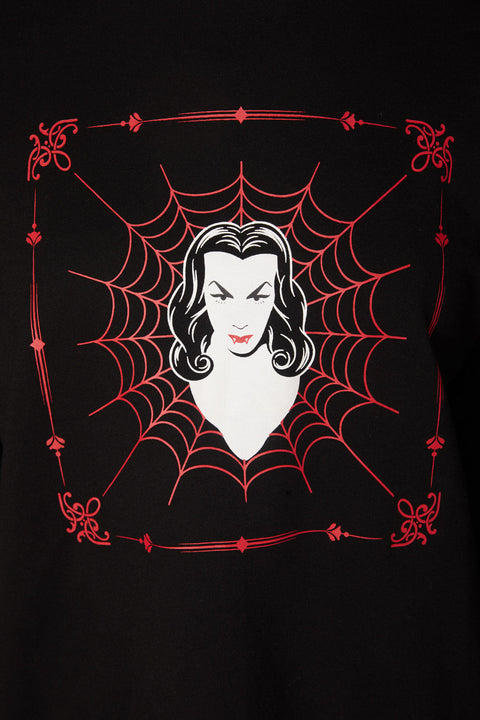 Vampire Print Sweatshirt-1