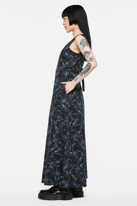 Murder Of Crows Midi Dress-3