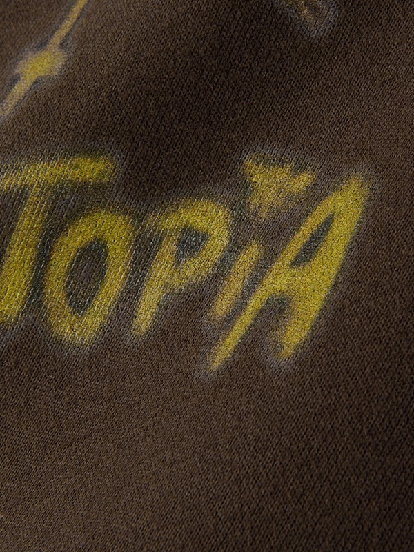 Herren-Hoodie mit handbemalter Graffiti-Grafik-3