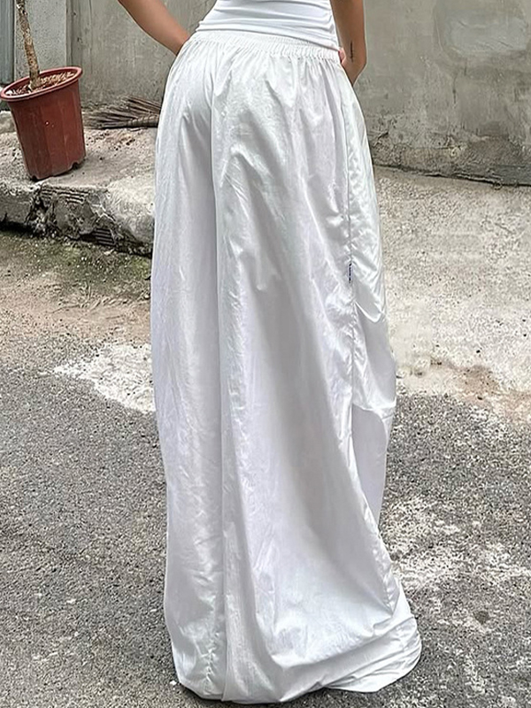 Lockere Hose mit weitem Bein-1