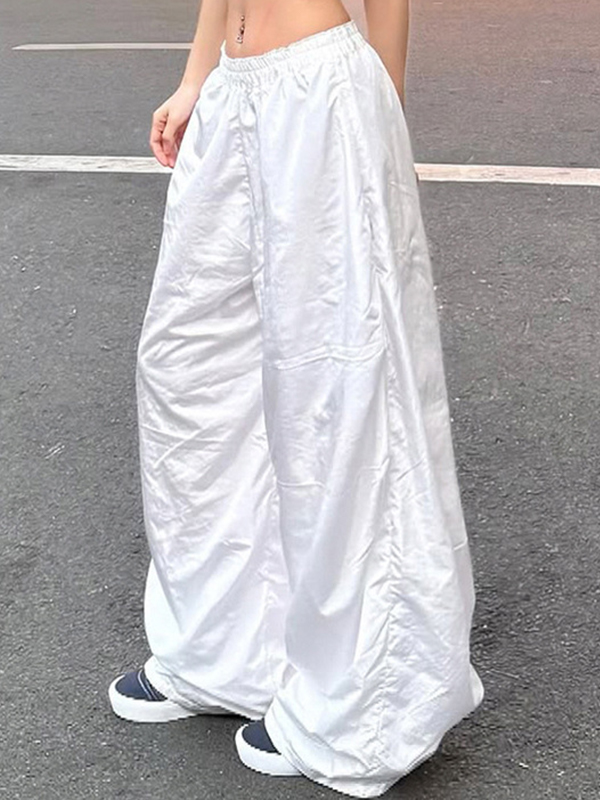 Lockere Hose mit weitem Bein-2