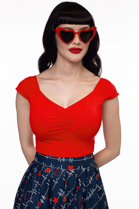 Isabel Top in Red-1