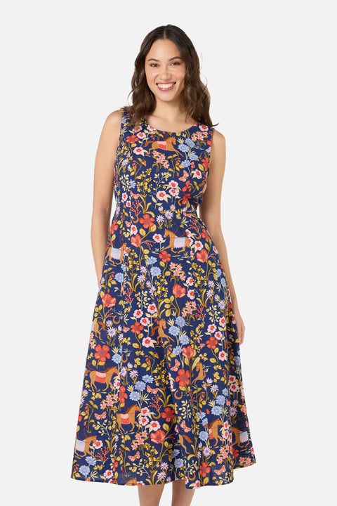 Fancy Horses Midi Dress-5