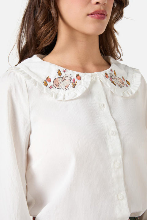 Rabbit Embroidered Blouse-1
