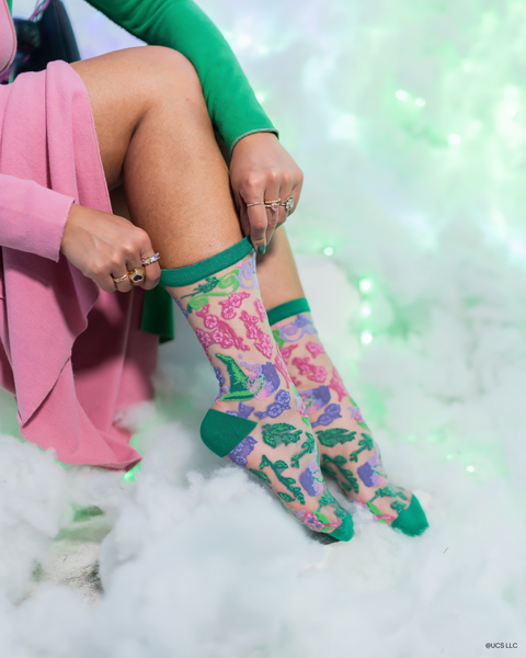 Wicked For Good Floral Sheer Crew Sock-4